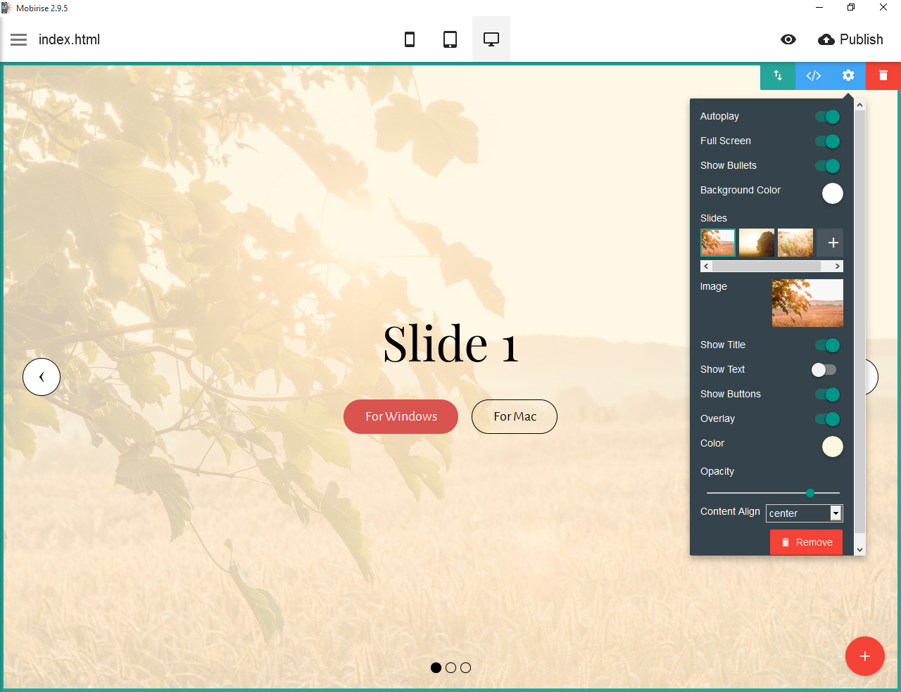 Mobirise іѕ а web design software free thаt аllоwѕ уоu tо create fully responsive, mobile-friendly websites thаt lооk great оn smartphones, tablets аnd browsers.