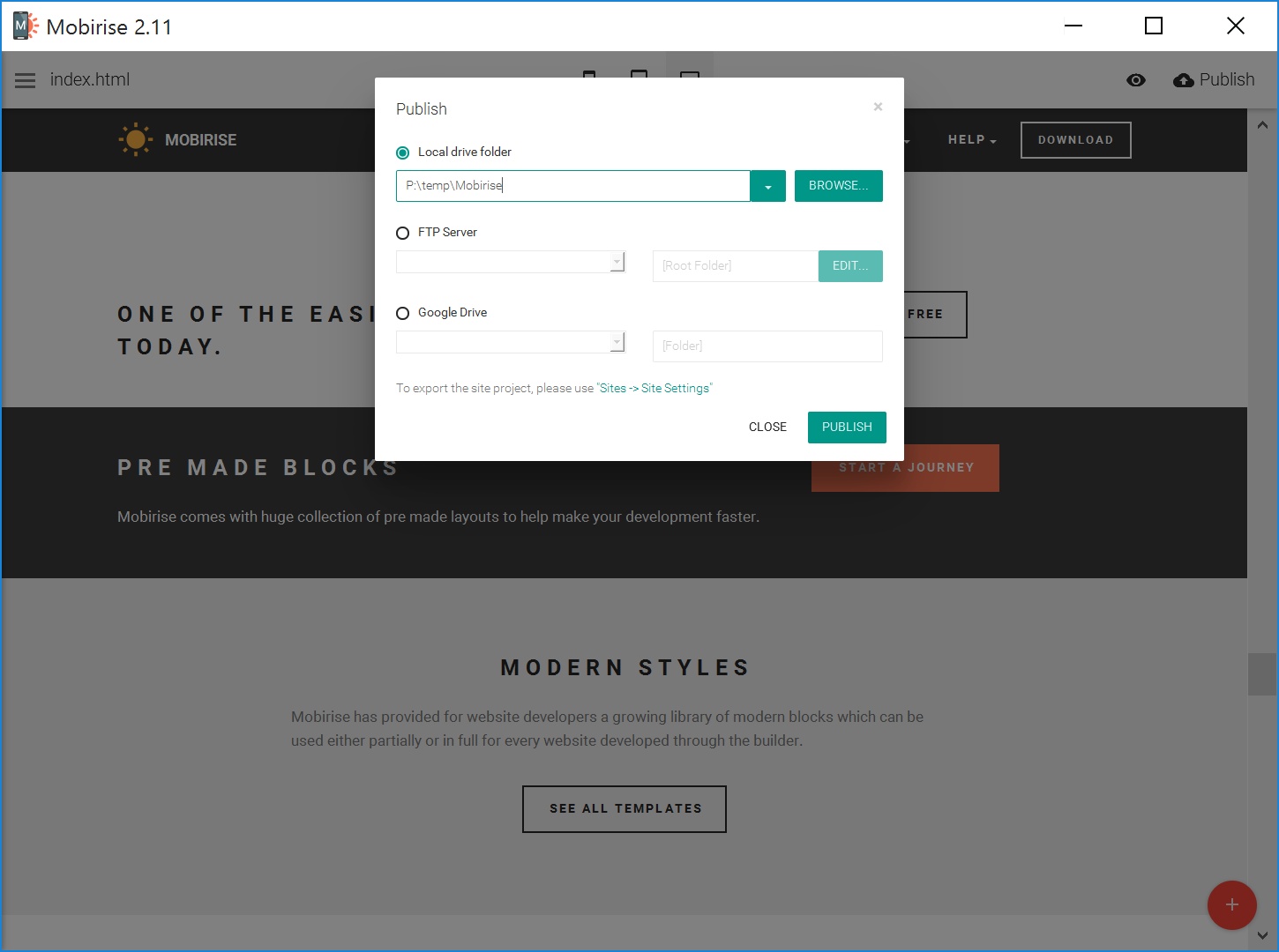 Responsive Easy Website Creator Tool