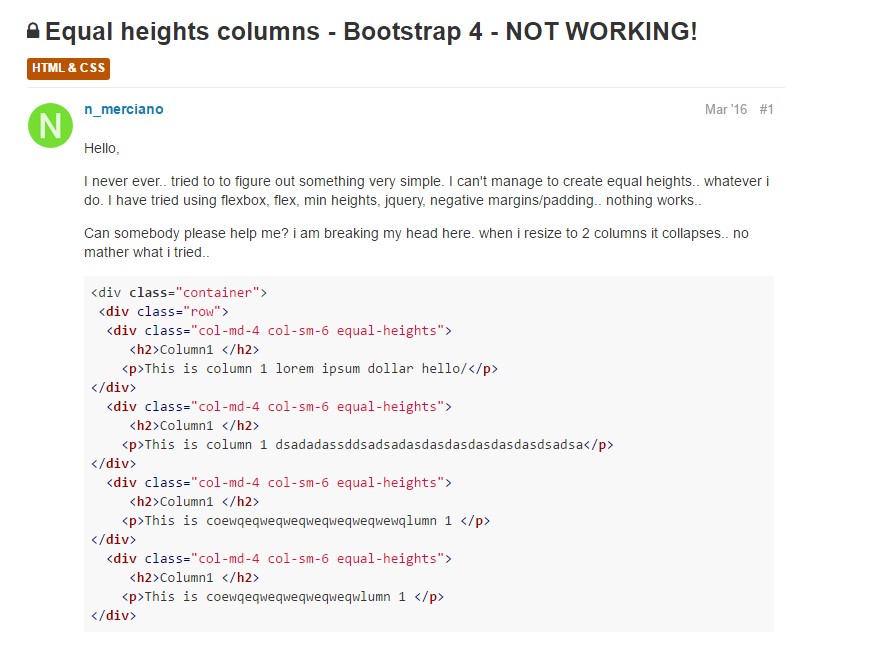 Issue with a heights of the Bootstrap columns