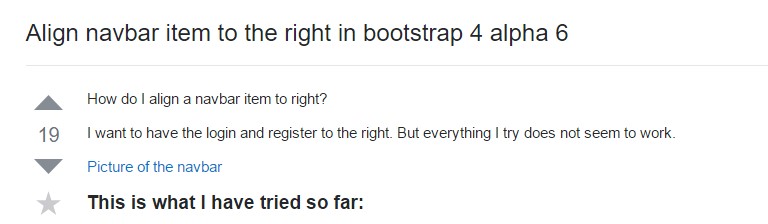Align navbar  object to the right in Bootstrap 4 alpha 6