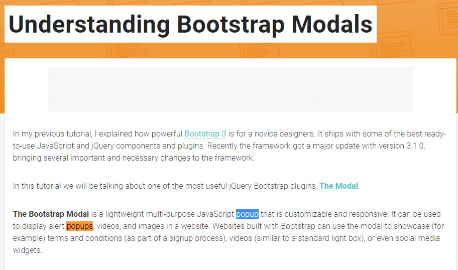  An additional  handy  information  regarding Bootstrap Modal Popup