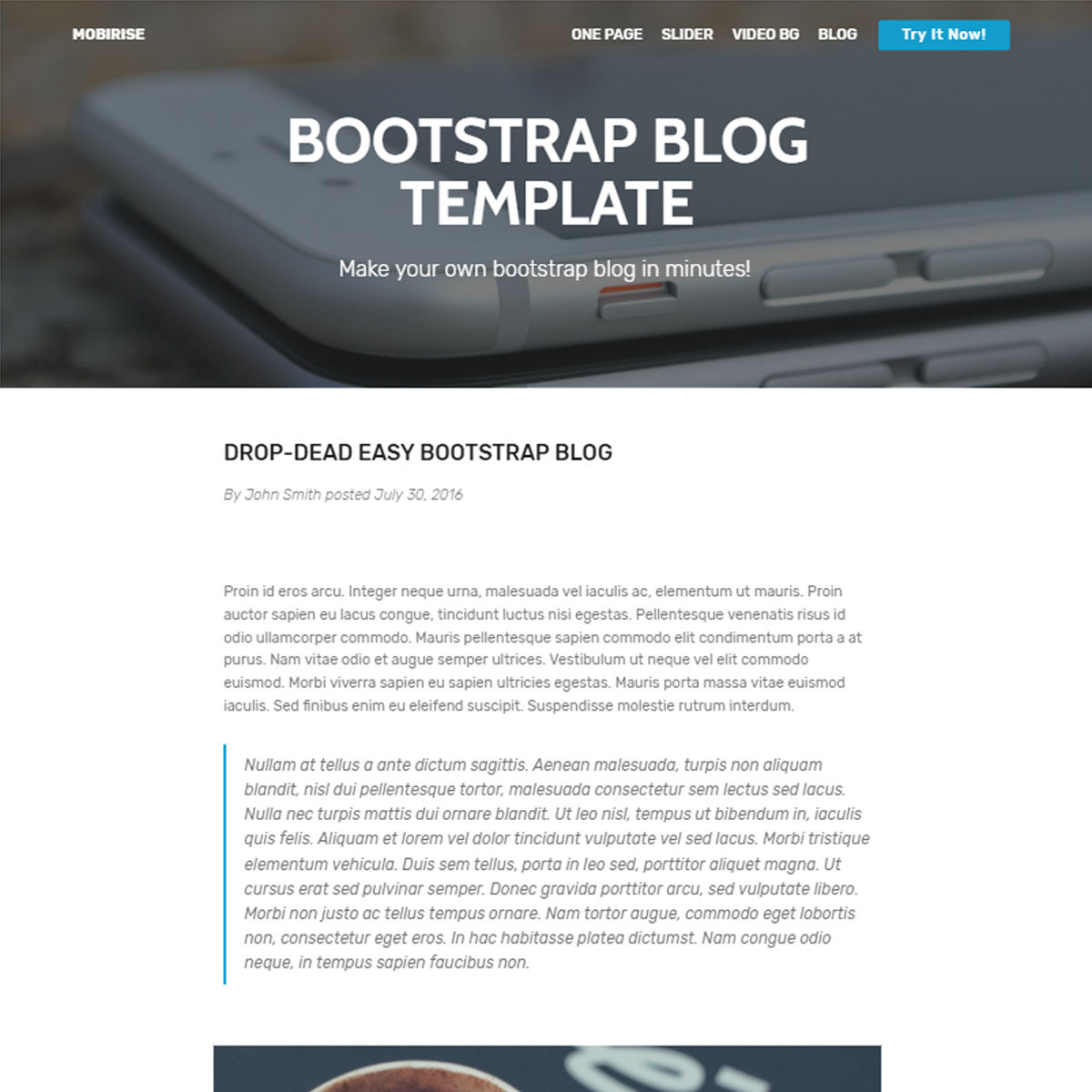 Responsive Bootstrap Blog Templates