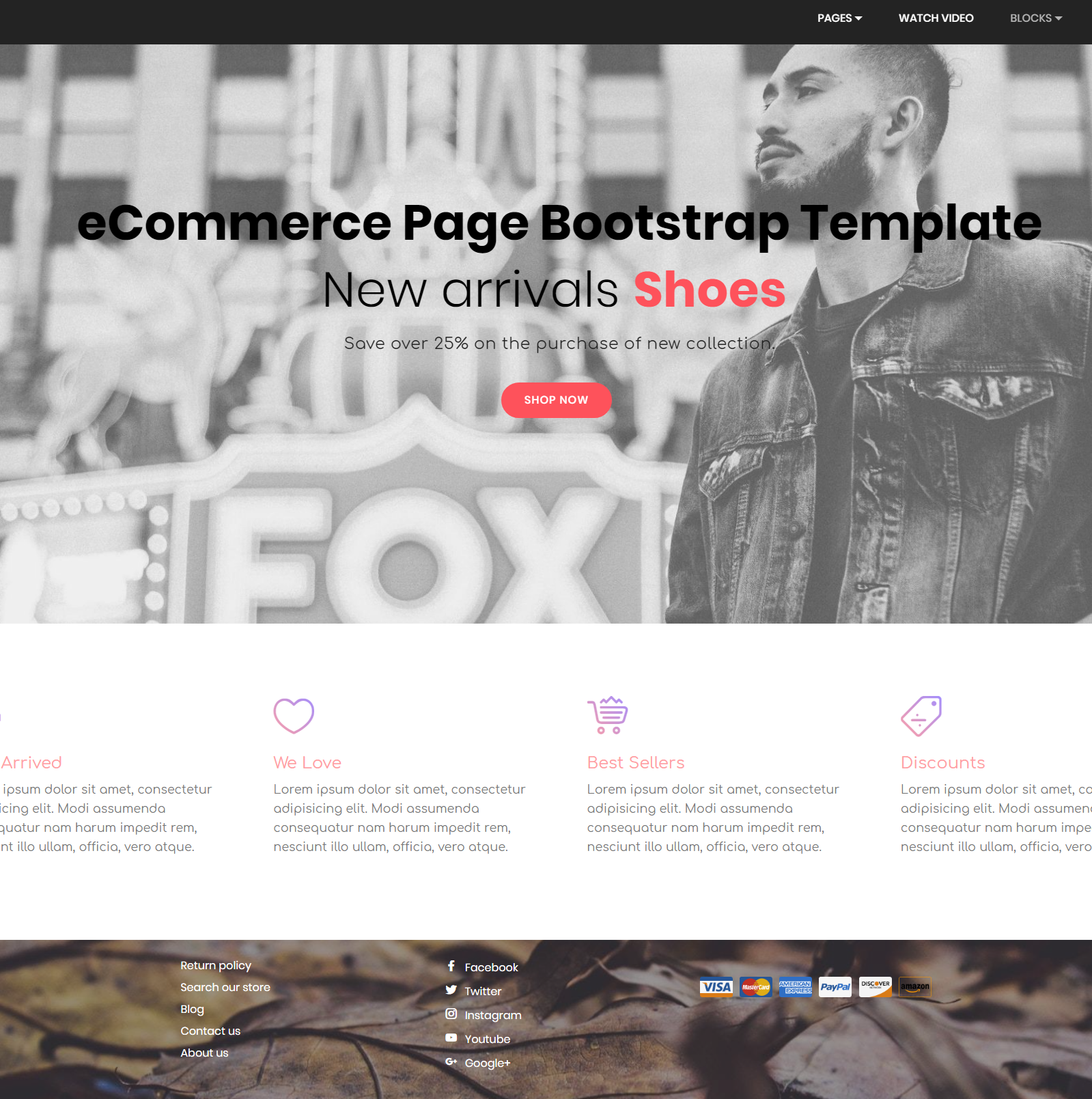 HTML Bootstrap eCommerce Templates